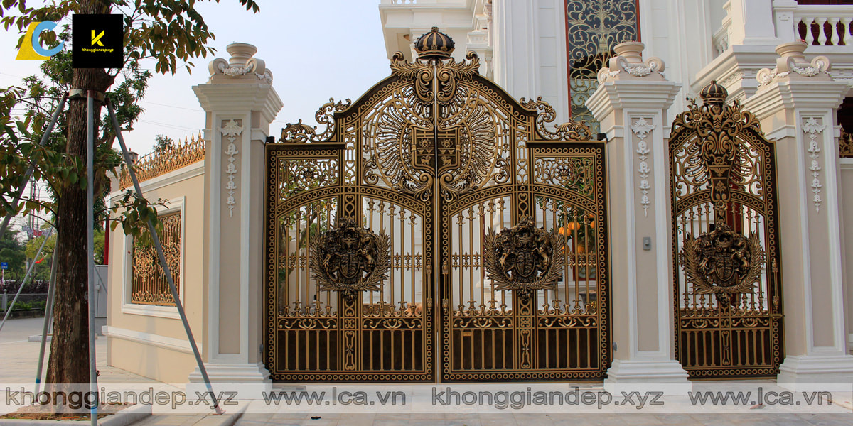 Ngắm nhìn những mẫu cổng biệt thự đẹp cổng nhôm đúc đẹp nhất Hà Nội